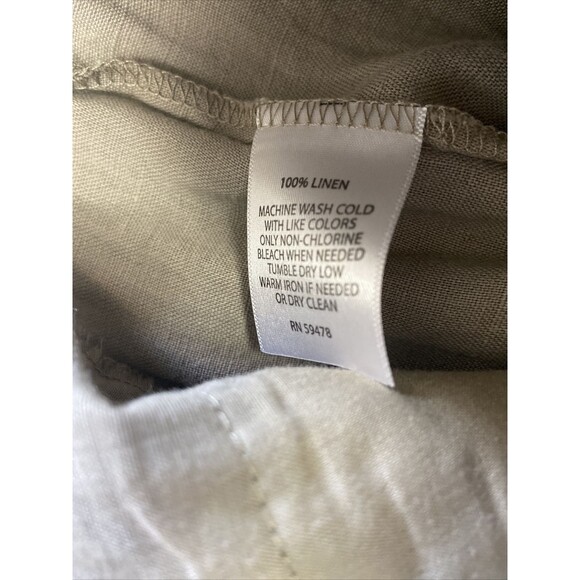 NEUTRAL LINEN SKIRT Cynthia Rowley 100% Linen Beige Mini Skirt Size 8 - Picture 7 of 9